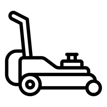recommend clip art: Lawn Mower black outline icon