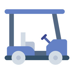 Golf Cart color flat icon