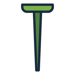 Tee color filled line icon