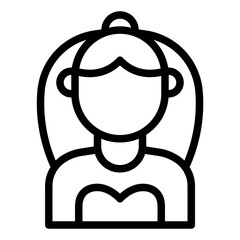 Veil black outline icon