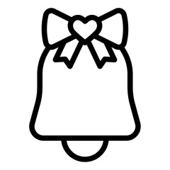 Wedding Bell black outline icon