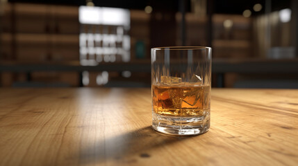 Verre de whisky, bourbon. Verre d'alcool avec glaçon. Luxe, élégance, soirée. Pour conception et création graphique.