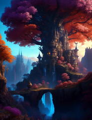 other worlds, other planet, mountains, fantasy landscape, rocks, fairy tale world