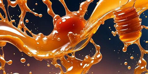 splashing honey