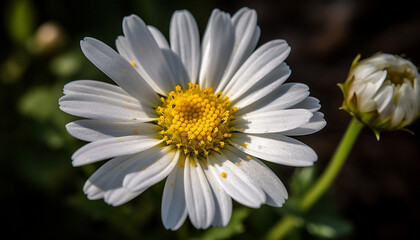 Obraz premium Vibrant daisy blossom, macro beauty in nature, uncultivated meadow freshness generated by AI
