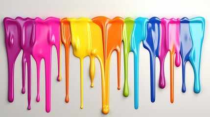 multicolored painting drop background banner