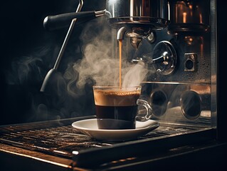 Obraz na płótnie Canvas Espresso coffee photography background, Espresso lovers illustration 