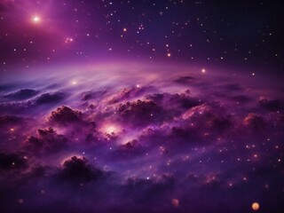 Fototapeta na wymiar Purple galaxy background