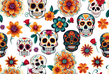  Beautiful design for the Day of the Dead holiday.