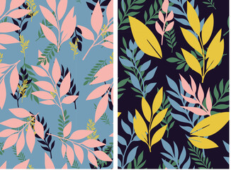 Vector illustration. Set of patterns. Seamless pattern. Printing for a fabric factory.