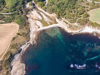 Black Sea coastline near village of Varvara, Bulgaria