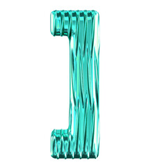 Turquoise symbol with vertical ribs