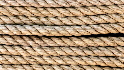 Background texture close-up of old rope coiled © Patrick Rolands
