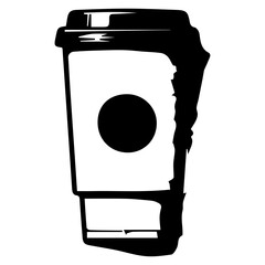 An intricate depiction of distinct paper coffee cup types. Rendered with a transparent background