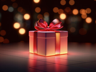 Elegant Unadorned Gift Box with Ambient Light
