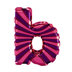 Black symbol with pink straps. letter b
