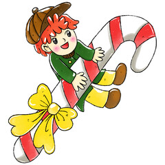 Christmas boy with gifts