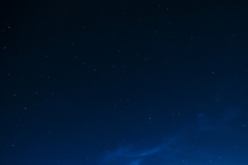 A night time shot of stars in the sky
