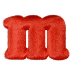 Red fur symbol. letter m