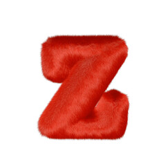 Red fur symbol. letter