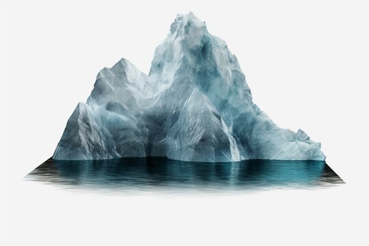 PNG image of an iceberg on transparent background. Generative AI