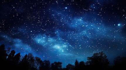 Image of a cosmic night sky with stars. - obrazy, fototapety, plakaty