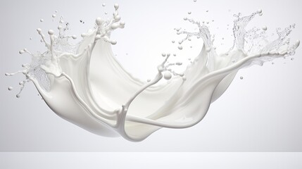Image of milk splash on white background.