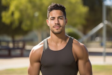 The next person is a young man who has recently started his own business as a personal trainer. He has severe acne on his face, back, and chest due to the hormonal changes from intense workouts.