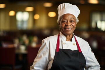 She is a skilled chef, running her own successful restaurant. Her hearing loss has not affected her taste or ability to create delicious dishes, but it has made her more attuned to details - obrazy, fototapety, plakaty