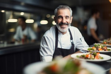 A chef with a visible disability, owning their own restaurant and wowing customers with their delicious and creative dishes. They show that your limitations do not define your abilities. - obrazy, fototapety, plakaty