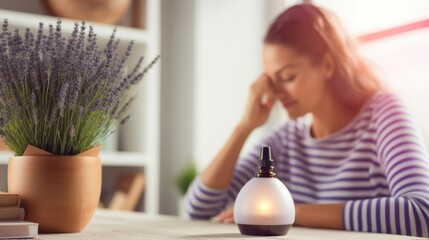 A teacher with a gentle, calming body odor from using lavenderscented products to help manage stress and stay focused.