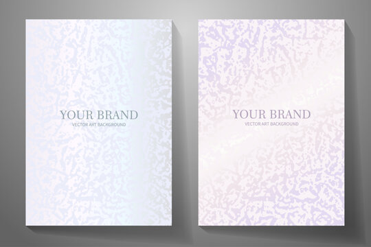 Elegant cover design set. Luxury vector background collection with blue and pink gradient texture for cover design, invitation, poster, flyer, wedding card, luxe invite, brochure, voucher, menu.
