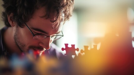 A man with Autism spectrum disorder worked as a researcher, dedicating his time to studying patterns in data and finding innovative solutions to complex problems. He struggled with team