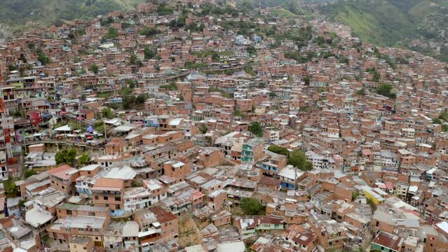 Vista aerea Medellin Comuna 13 