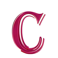 Pink symbol. letter c