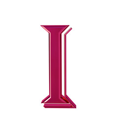 Pink symbol. letter i