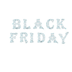 Black Friday made of ice letters