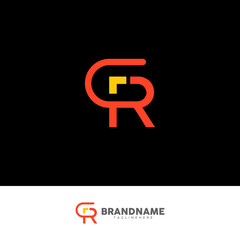 The vector is a monogram of the letter G and R.