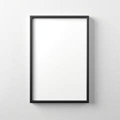 Blank picture frame for mockup on wall