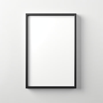 Blank picture frame for mockup on wall