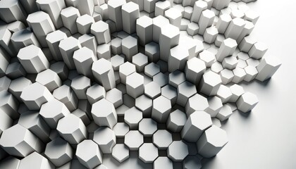 Hexagon Array Pattern with Lighting Effects