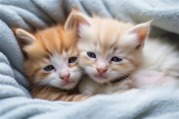 Close up of two cute kittens