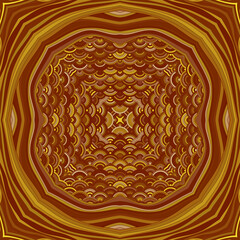 Kaleidoscope magic vector seamless ornament. Creative patchwork sample, decoupage napkin print.