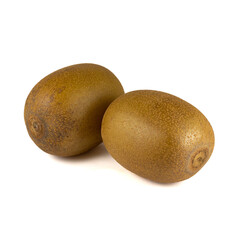 Golden kiwi isolated on white background