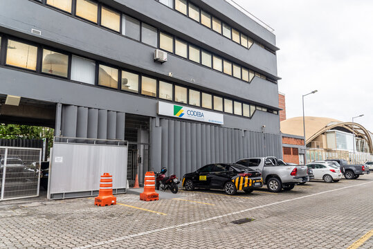 View of the facade of CODEBA central headquarters in the sea port of the city of Salvador, Bahia.