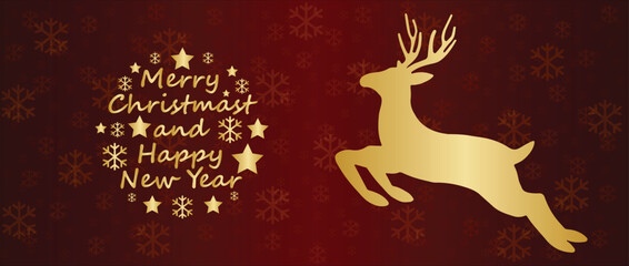 Christmas background. Christmas deer, Santa claus, Greeting card, banner, poster,  header, holiday cover