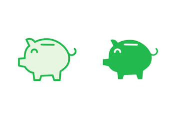 Piggy bank icon vector. piggy money icon