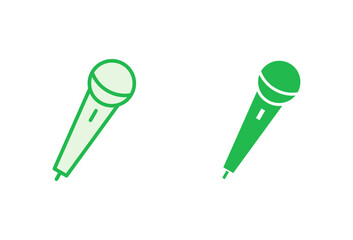 Microphone icon set. karaoke icon vector