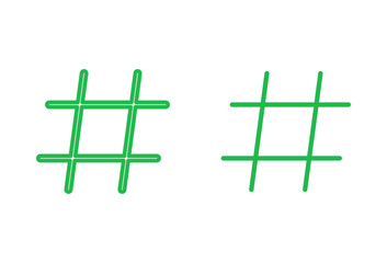 Hashtag icon set. hashtag symbol