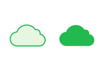 Cloud icon set. cloud vector icon